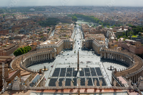 Petersplatz und via della conciliazione aus der Luft photo