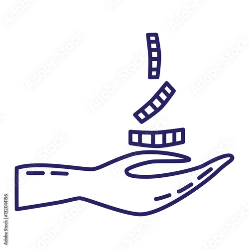 Arm with coins icon