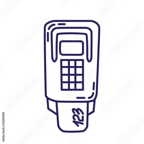 Card terminal line icon