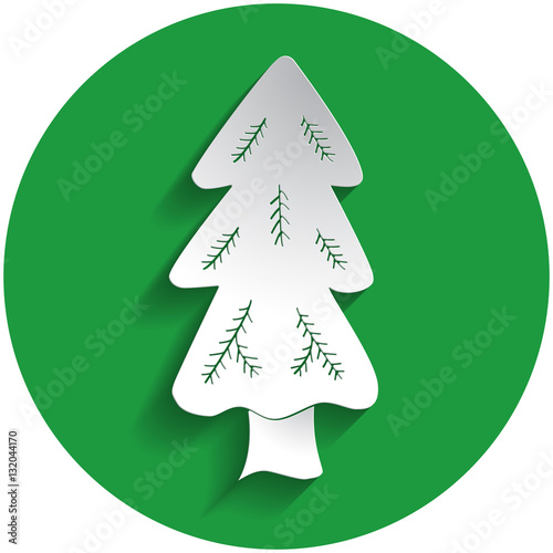 Spruce icon in paper style