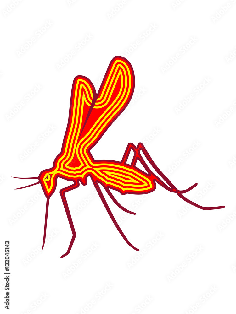 Fototapeta premium Mücke funny sting design