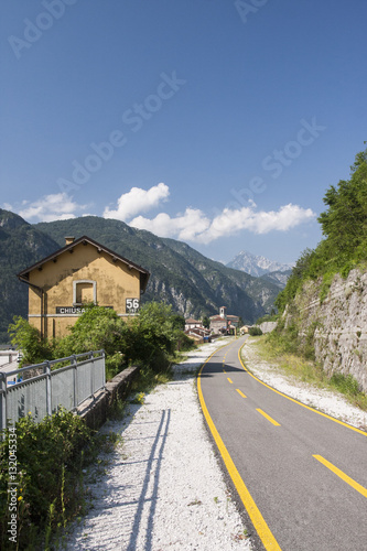 Cyclovia, bikelane alpe adria in Chiusa, Italy