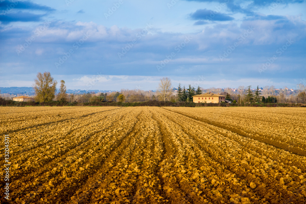 Ploughing in Tuscany