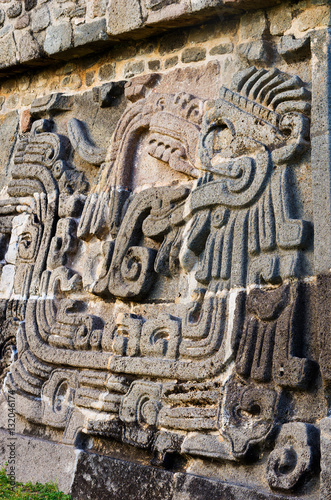 Pre-Columbian archaeological site of Xochicalco in Mexico