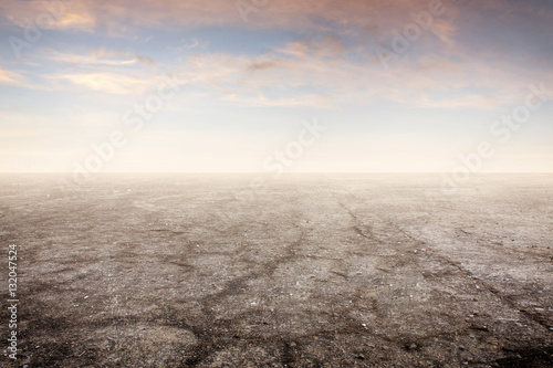 Beautiful gravel background with gravel mist and clouds