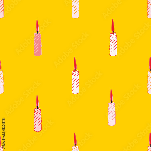 Seamless background with wax candles