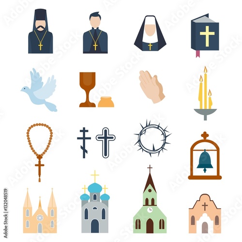 Religion icons vector illustration.