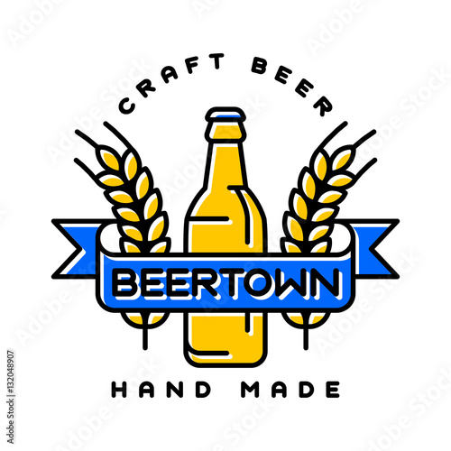 Craft beer bages vector.