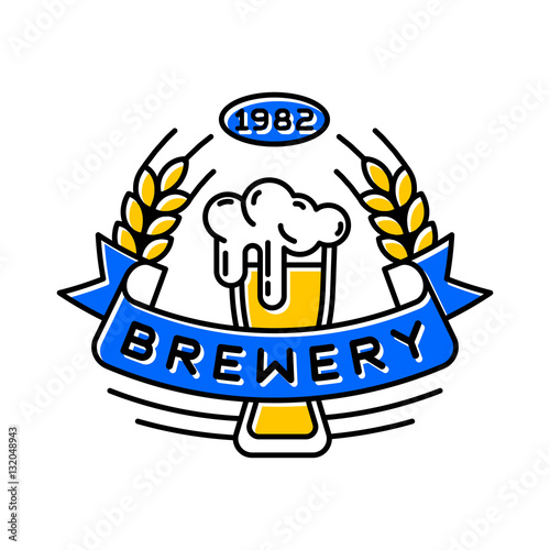 Craft beer bages vector.