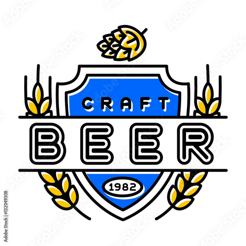 Craft beer bages vector.