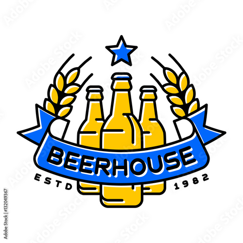Craft beer bages vector.