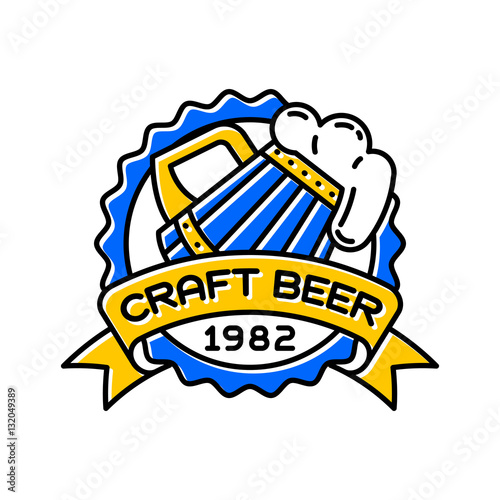 Craft beer bages vector.