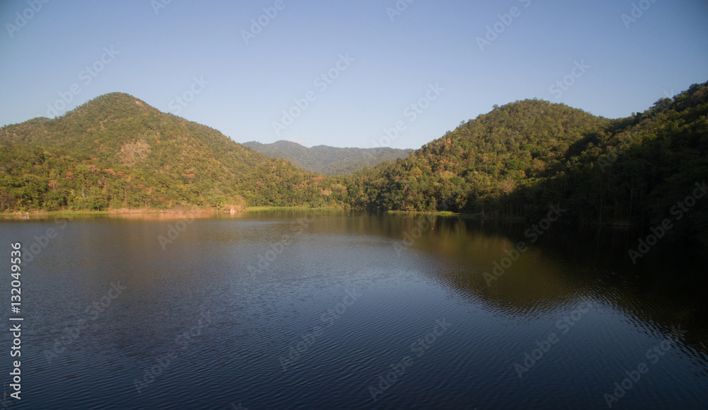 Forest and reservoir view, Lampang, Thailand