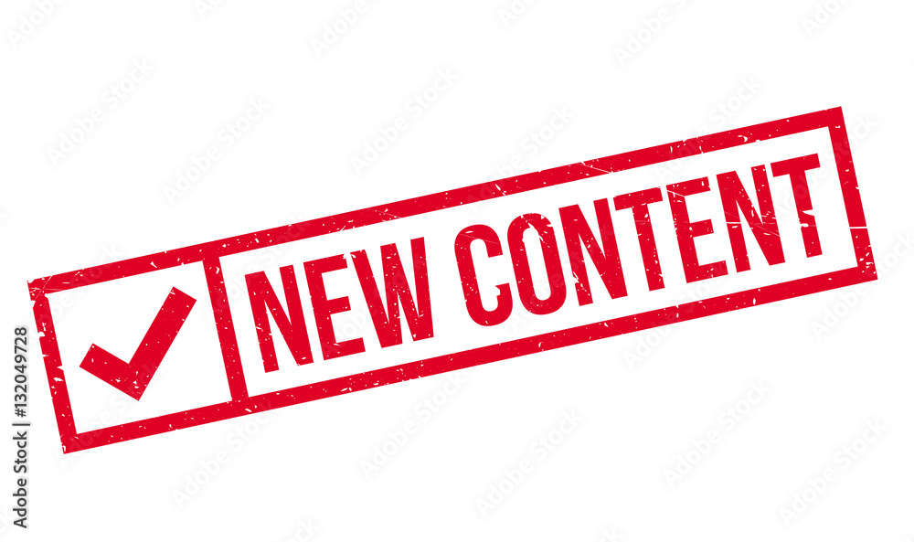 New Content rubber stamp New Content rubber stamp