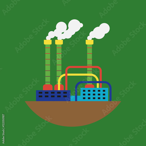 Alternative energy factory vector illustration.