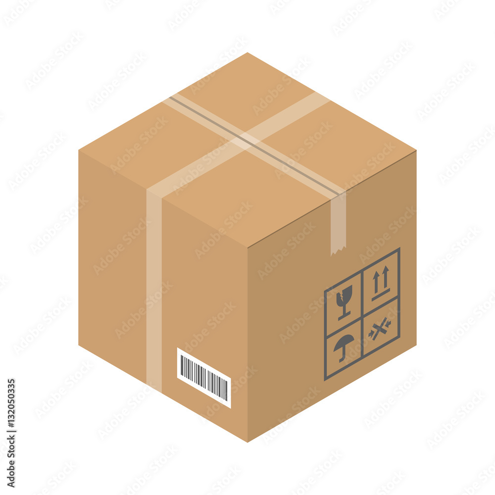 Move service box vector illustration Move service box vector illustration