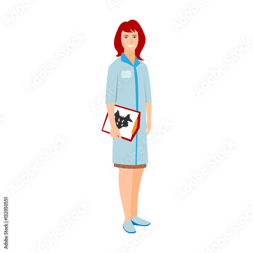 Psychotherapist doctor character vector isolated