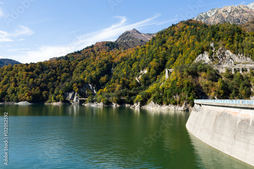 Reservoir in Kurobe dam