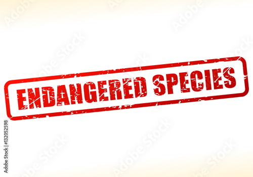 endangered species text buffered