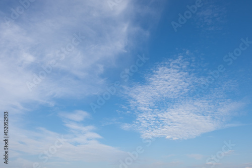 One day in the sky with clouds background