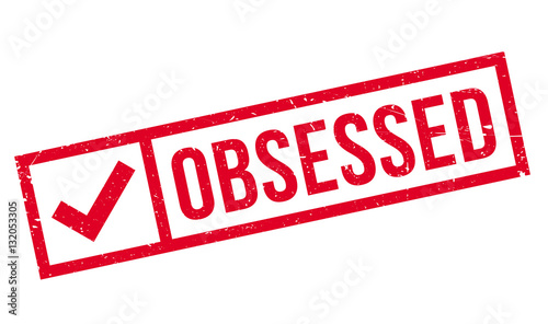 Obsessed rubber stamp
