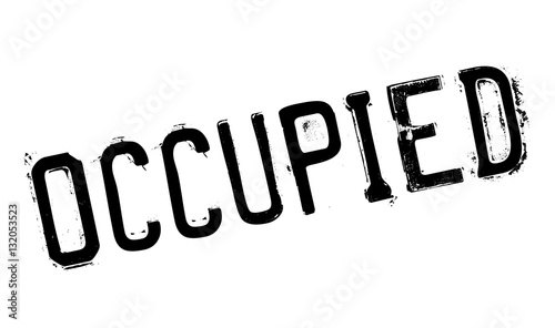 Occupied rubber stamp