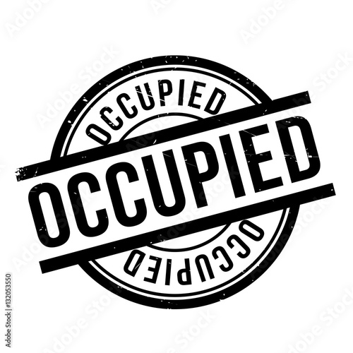 Occupied rubber stamp