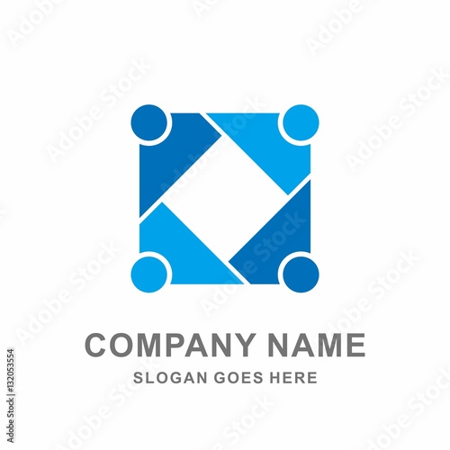 Circular Team Group Career Jobs Community People Holding Hands Business Company Stock Vector Logo Design Template 