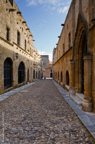 Fototapeta Naklejka Na Ścianę i Meble -  Kollakio town quarter in the historic town of Rhodes.
