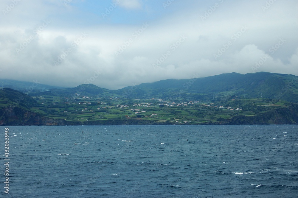 Cidade da Horta vista do mar. Açores, Portugal