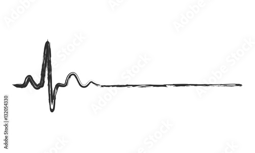 Abstract heartbeat icon. Vector illustration. photo