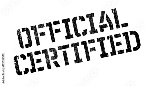 Official Certified rubber stamp