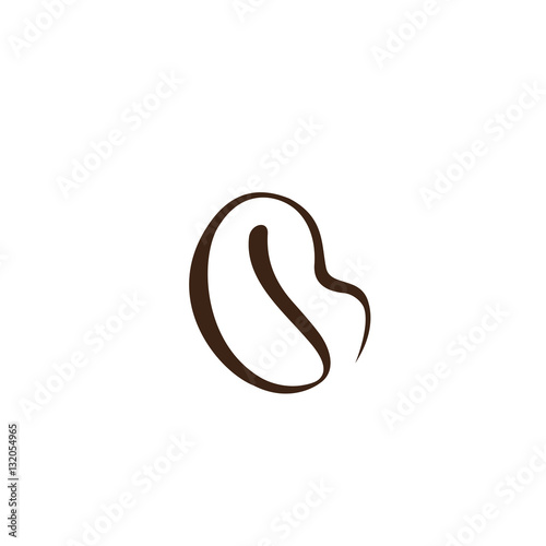 Coffee Beans Letter B Logo