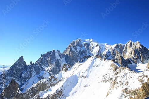 Mont Blanc, highest peak in Alps, France