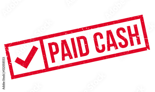 Paid Cash rubber stamp