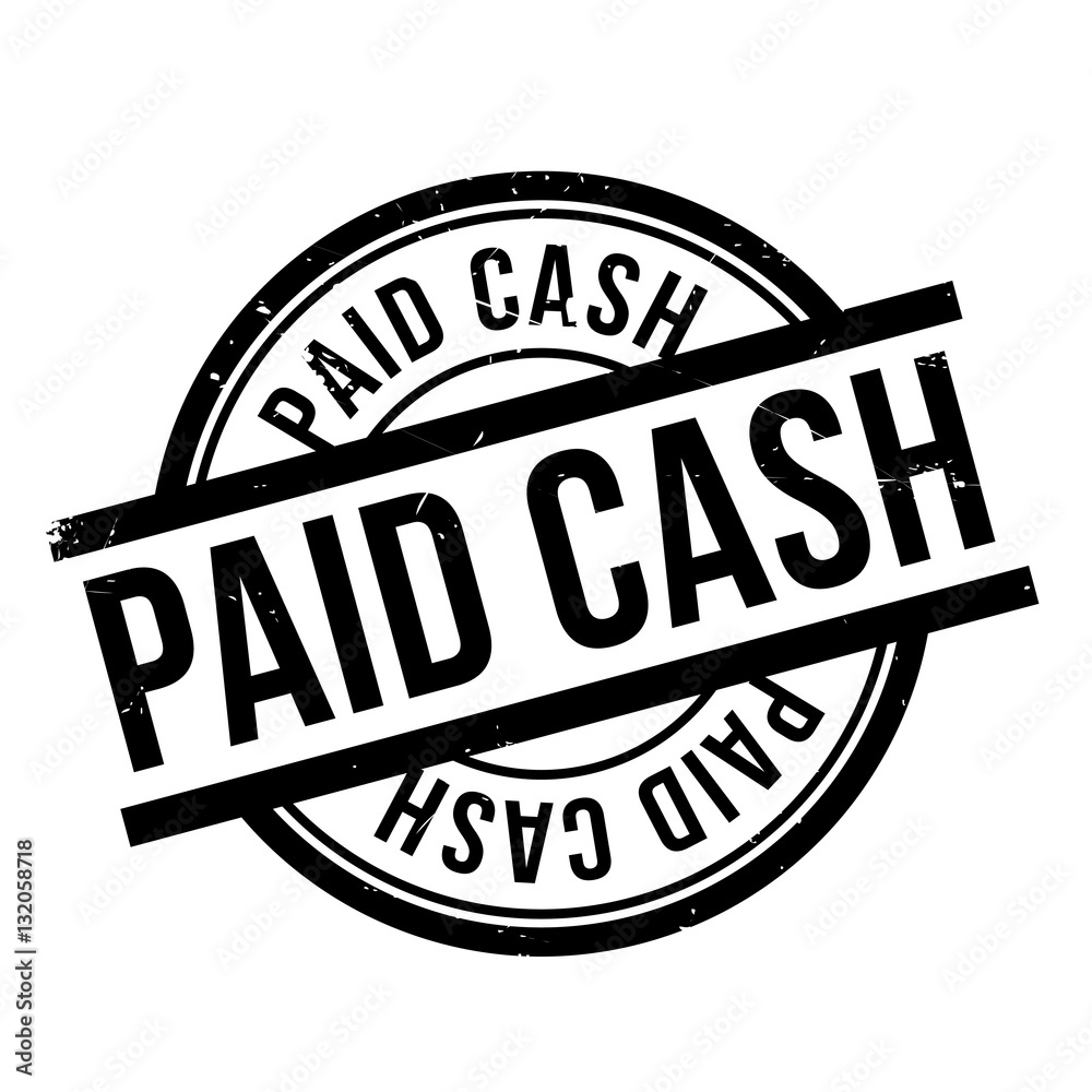 Paid Cash rubber stamp