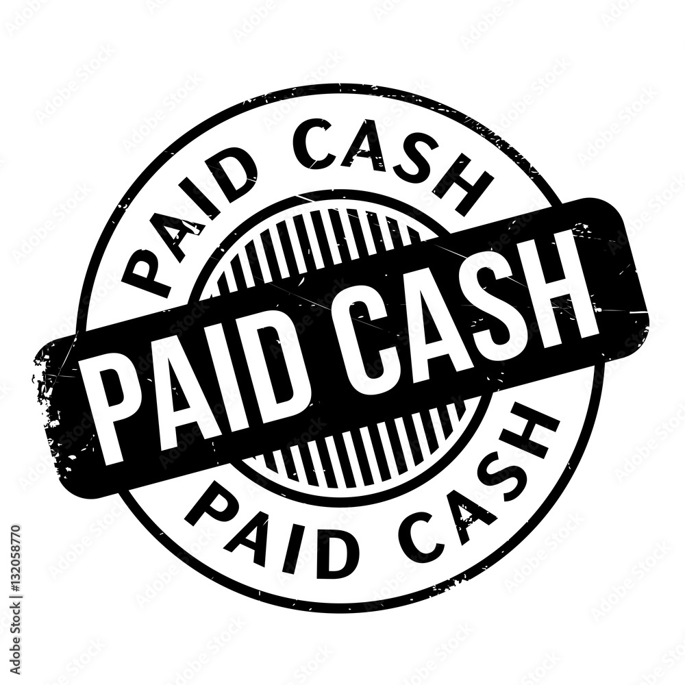 Paid Cash rubber stamp