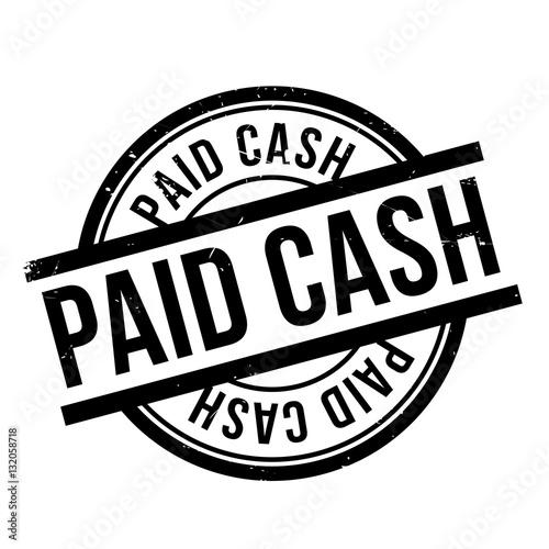 Paid Cash rubber stamp