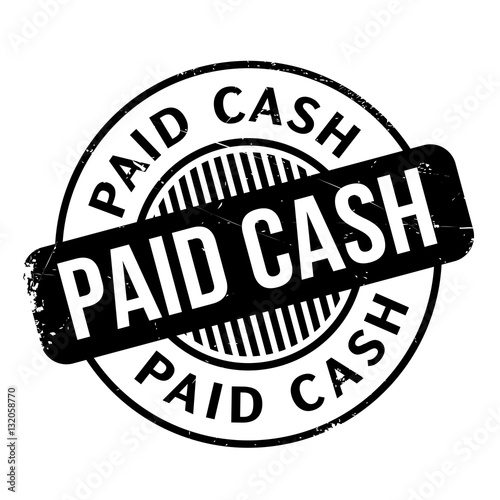 Paid Cash rubber stamp