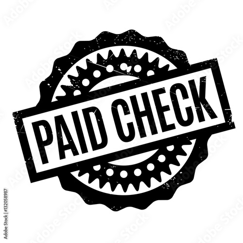 Paid Check rubber stamp