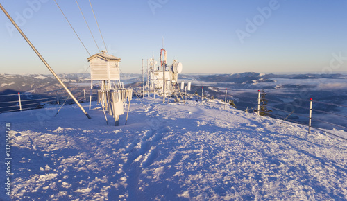 weather station in winter photo