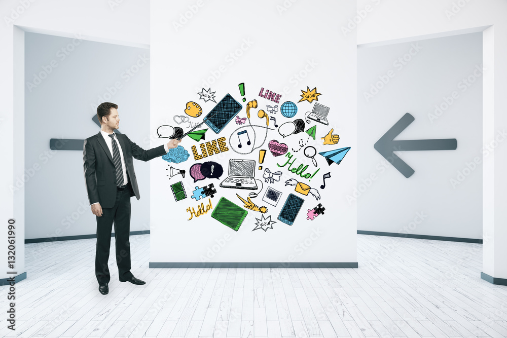 Fototapeta premium Social media concept