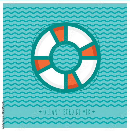 Bouée de sauvetage, logo, picto
