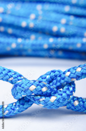 Blue rope knot isolated