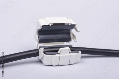 Snap on ferrite for EMC suppression