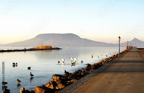 Obraz na plátně Port at Lake Balaton, ( Fonyod ) Hungary