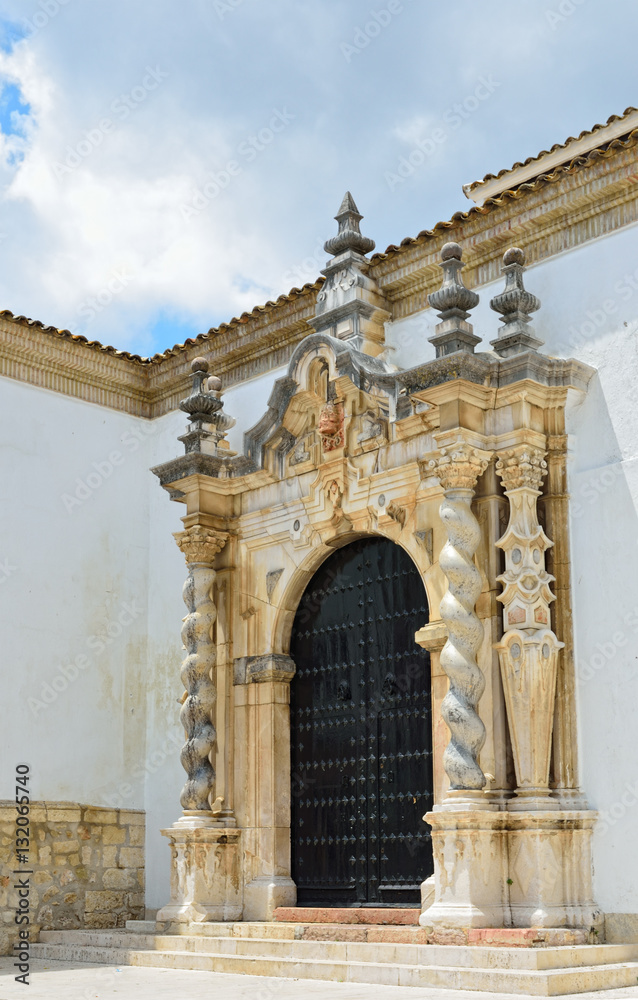 Entrance of the Baroque church in Cabra