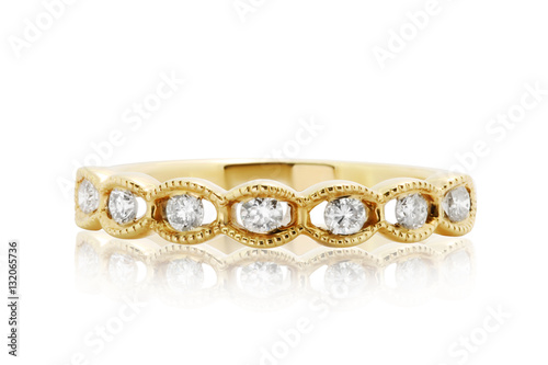 diamond ring in gold classic jewelry band