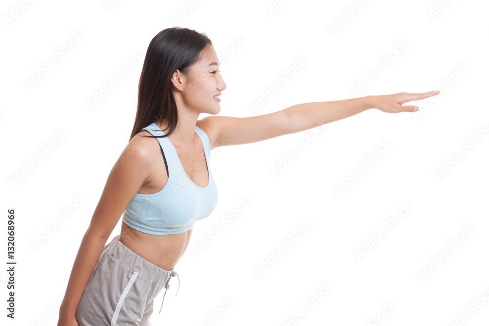 Beautiful Asian healthy girl do yoga pose. Beautiful Asian healthy girl do yoga pose.