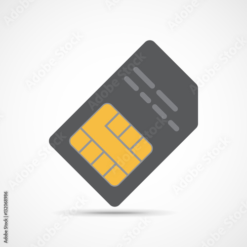 SIM card icon. Vector Illustration.